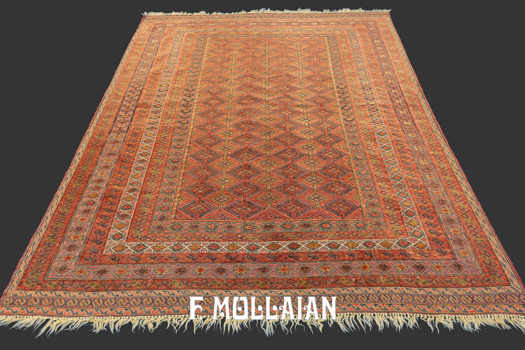 Rare Antique Persian Baluch Rug with both Hand-knotted and Hand woven (Sumak baf) parts n°:99091455